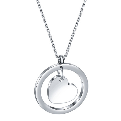 Open Envelope Engraved Pendant Necklace