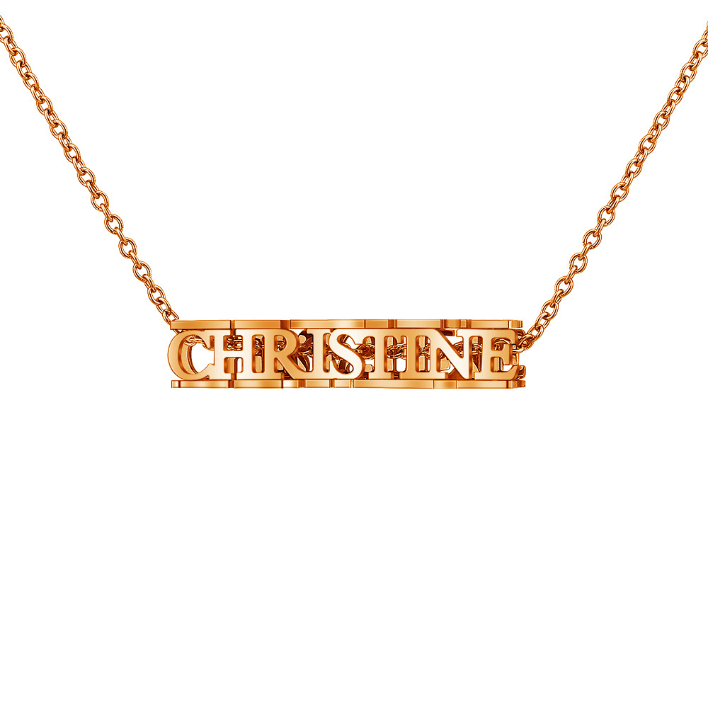 4 sided name pendant 