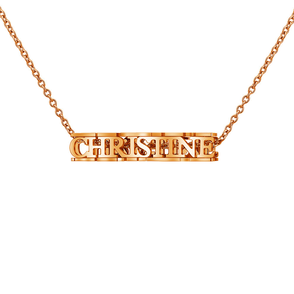 4 sided name pendant 
