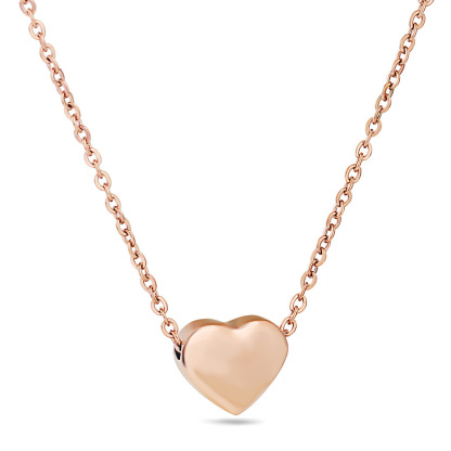 Heart Engraved Pendant Necklace