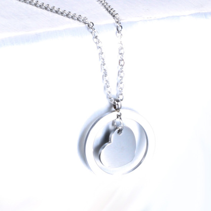 Open Envelope Engraved Pendant Necklace