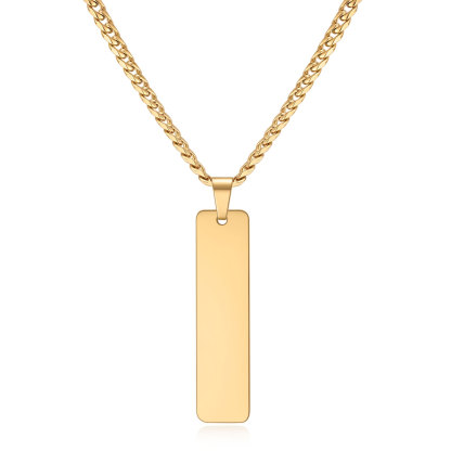Round Photo Locket Engraved Pendant Necklace