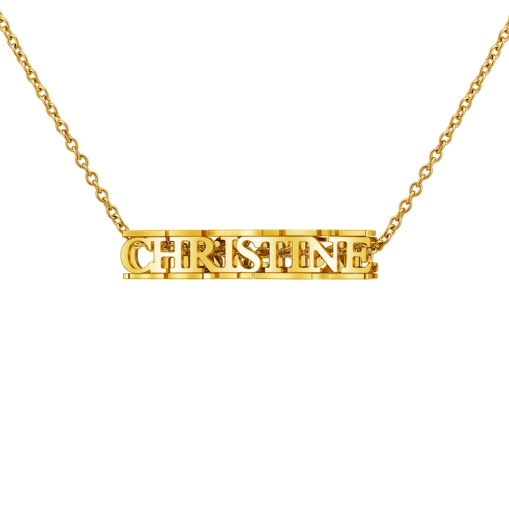 4 sided name pendant 