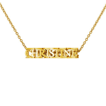 4 sided name pendant 