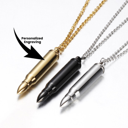 Cross with Ring Engraved Pendant Necklace