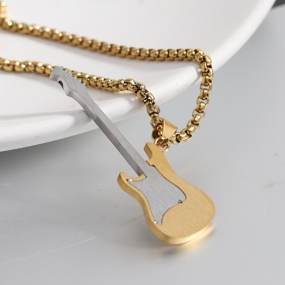 Cube Square Engraved Pendant Necklace