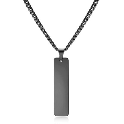Round Photo Locket Engraved Pendant Necklace