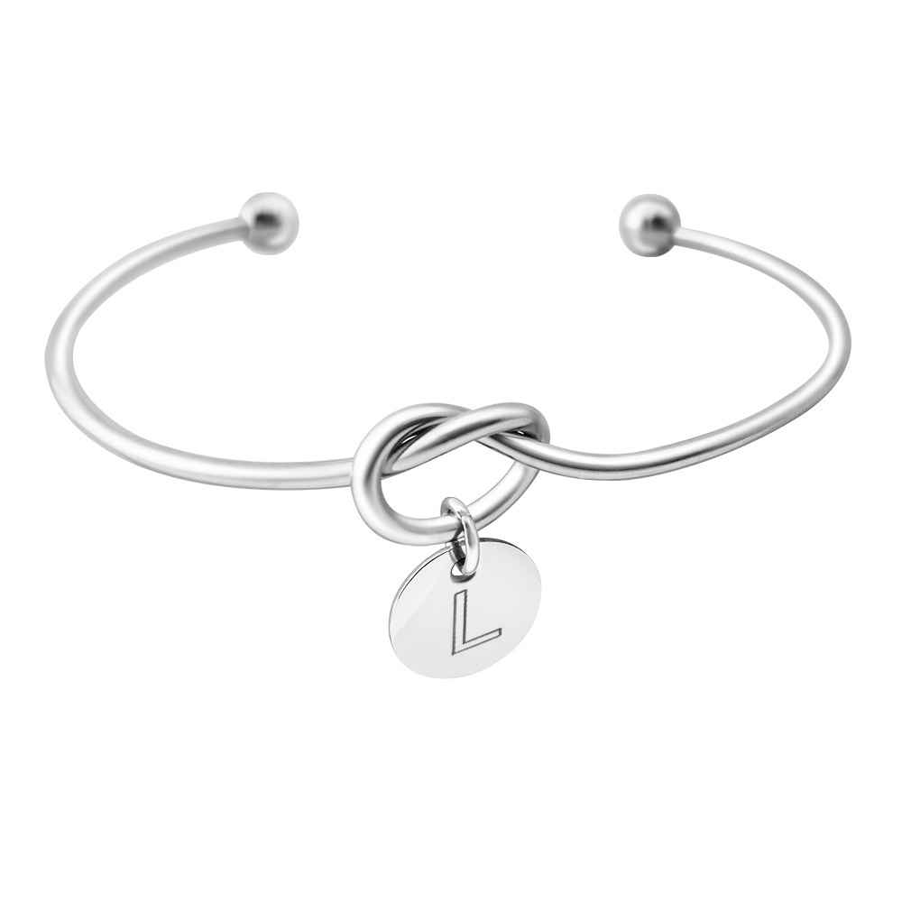 Alphabet charm tie bracelet 