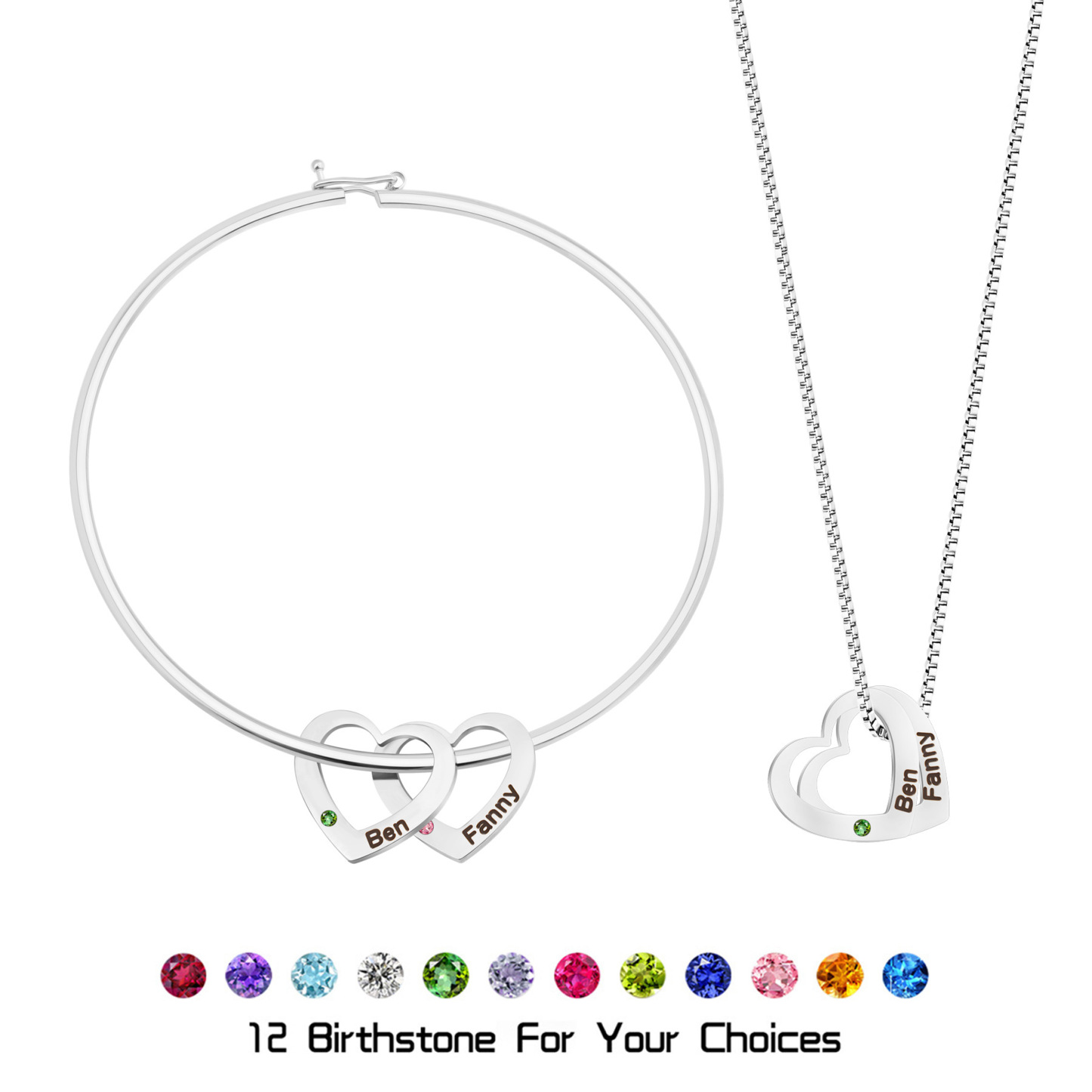 Cute Domed 26 Alphabets Necklace