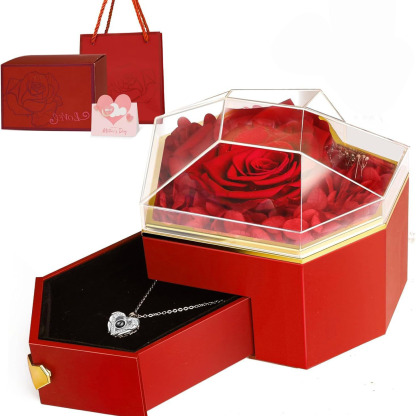3D Heart Rose Box