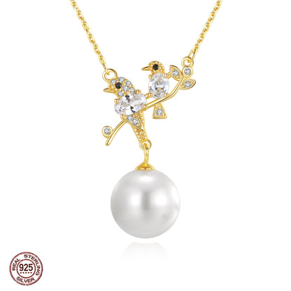Lovely Birds NFC Pearl Necklace