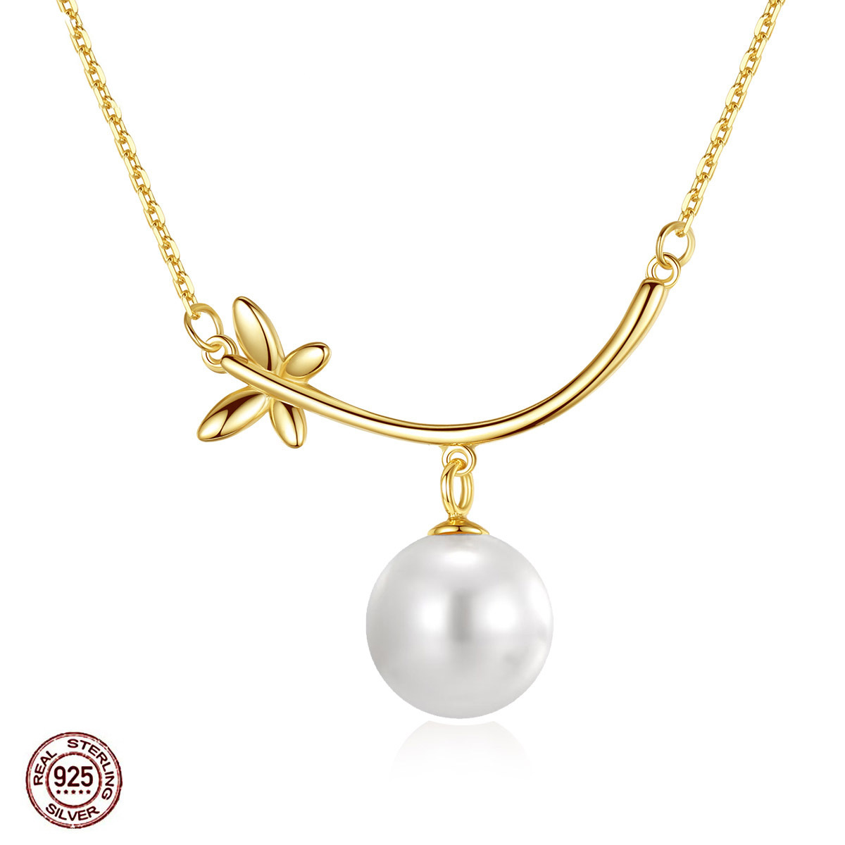 Chic Leaf NFC Pearl Necklace
