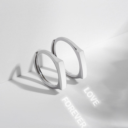 925 Sterling silver Hidden I love U Rings (2pcs) Best gift for lovers, boyfriend, girlfriend, couples