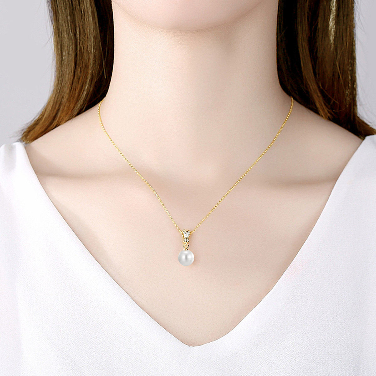 Zephyr Key NFC Pearl Necklace