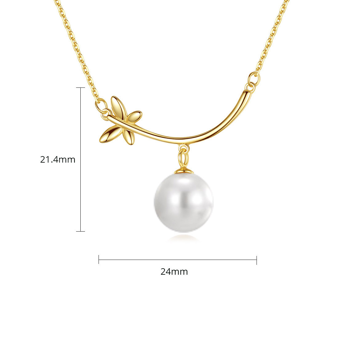 Chic Leaf NFC Pearl Necklace