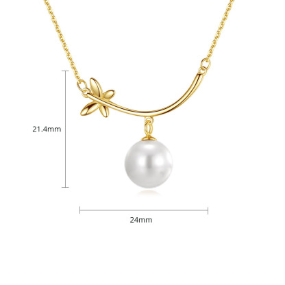 Chic Leaf NFC Pearl Necklace