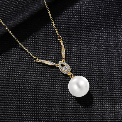 Onyx Thread NFC Pearl Necklace