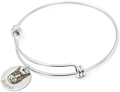 Personalized Pet Portrait Bracelet Dog Mom Pet Memorial Jewelry Personalized Bracelet for Women C...