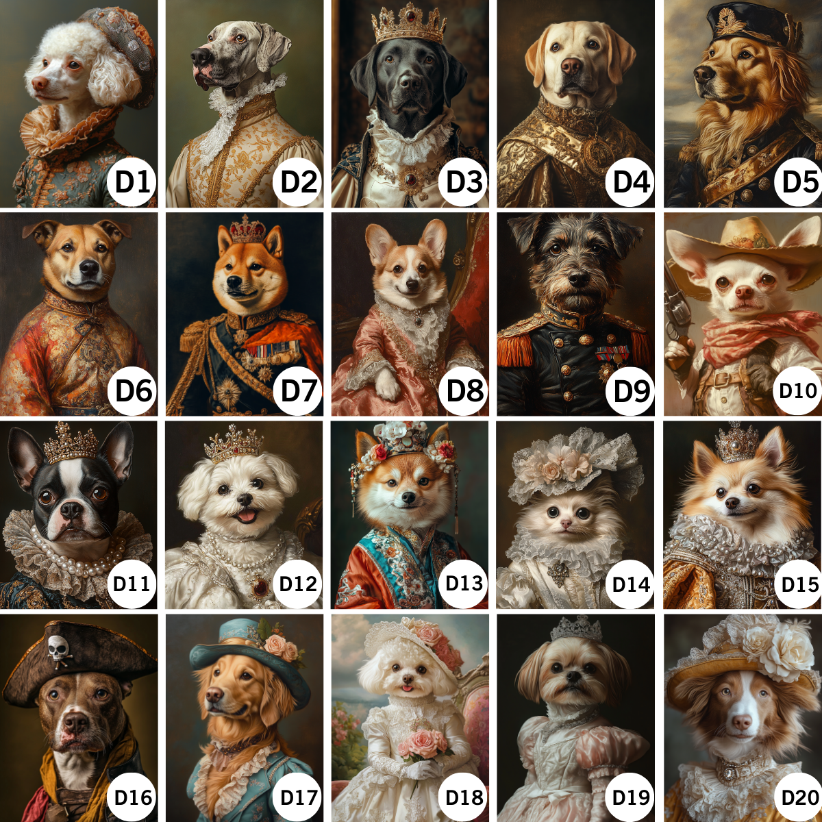 Custom Regal Pet Portrait, Royal Dog Painting, Pet Portrait, Royal Dog Portrait, Pet Portrait gift, Wall Art,Renaissance Pet Portrait