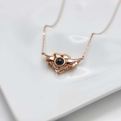 Heavenly Love 925 Sterling Silver Photo Projection Necklace