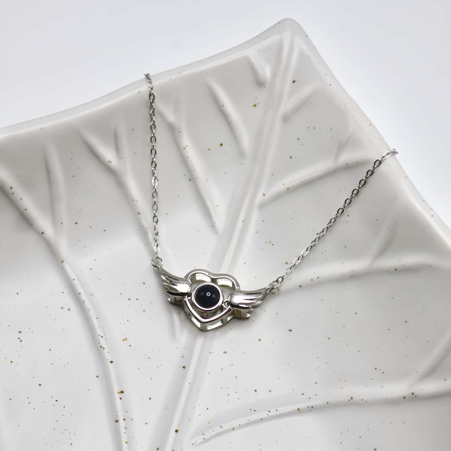 Heavenly Love 925 Sterling Silver Photo Projection Necklace