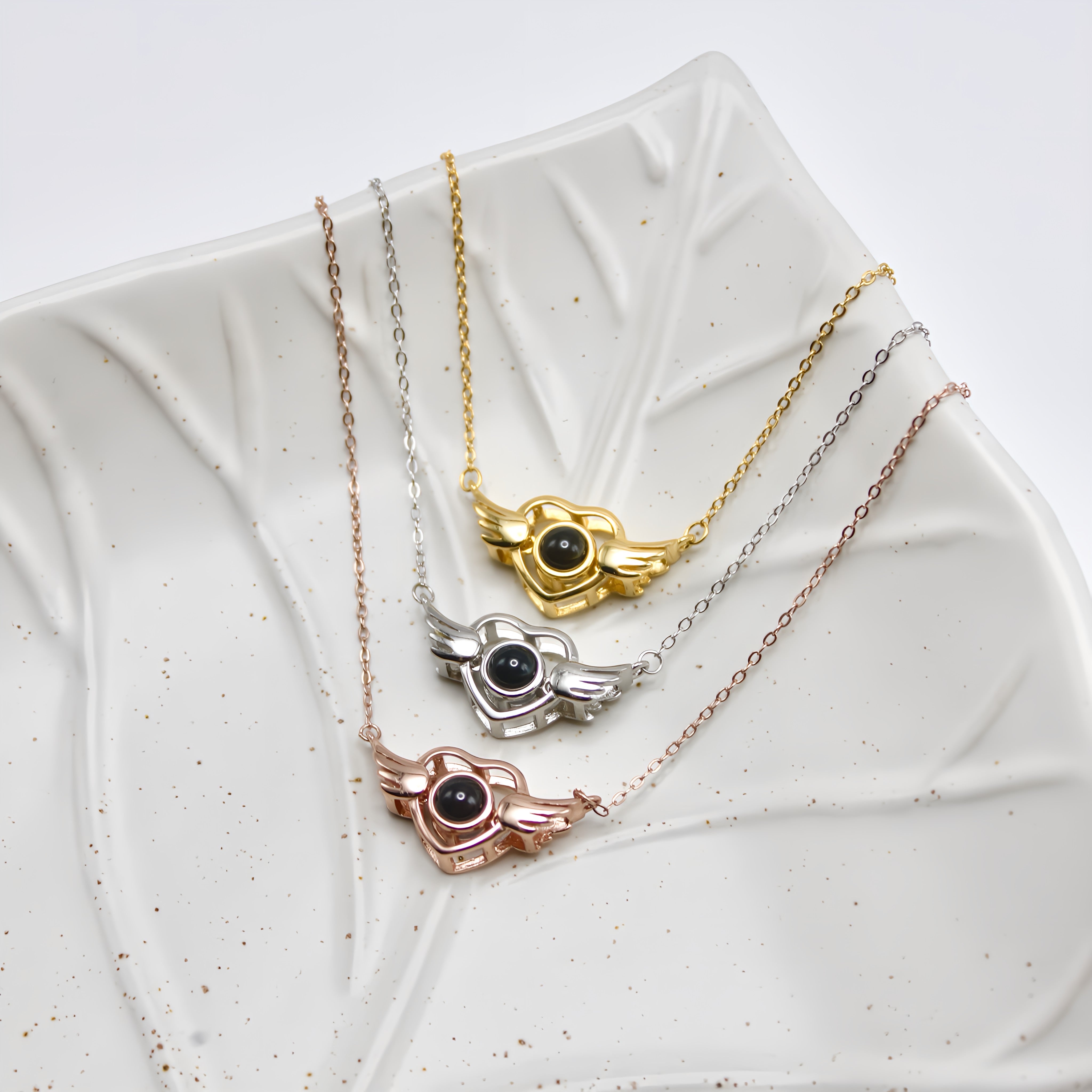 Heavenly Love 925 Sterling Silver Photo Projection Necklace