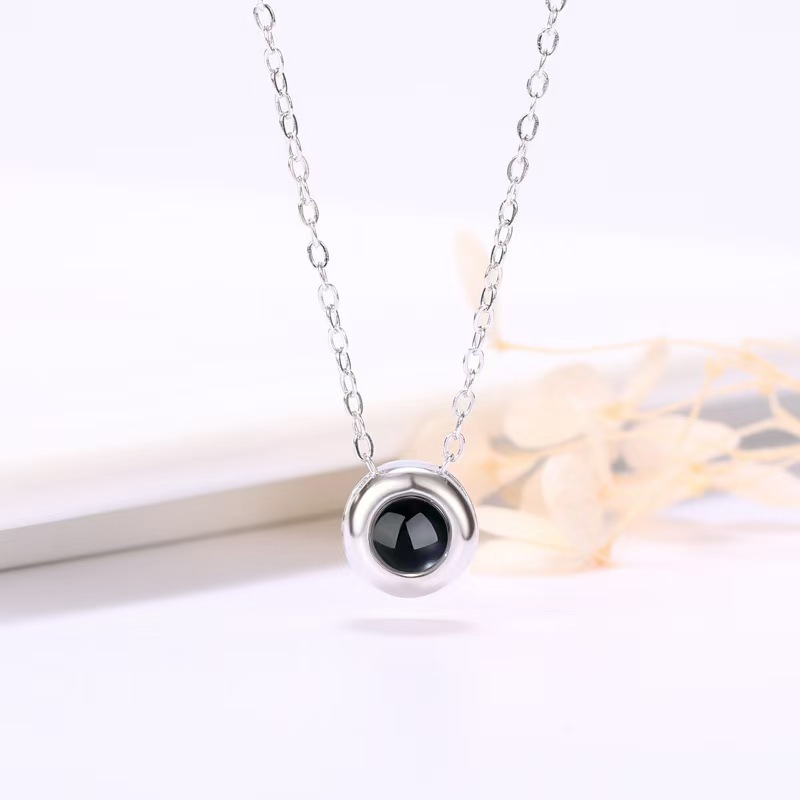 Custom Photo Projection Classic Gem Necklace