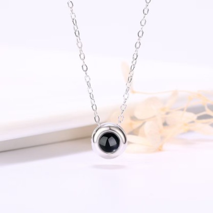 Custom Photo Projection Classic Gem Necklace