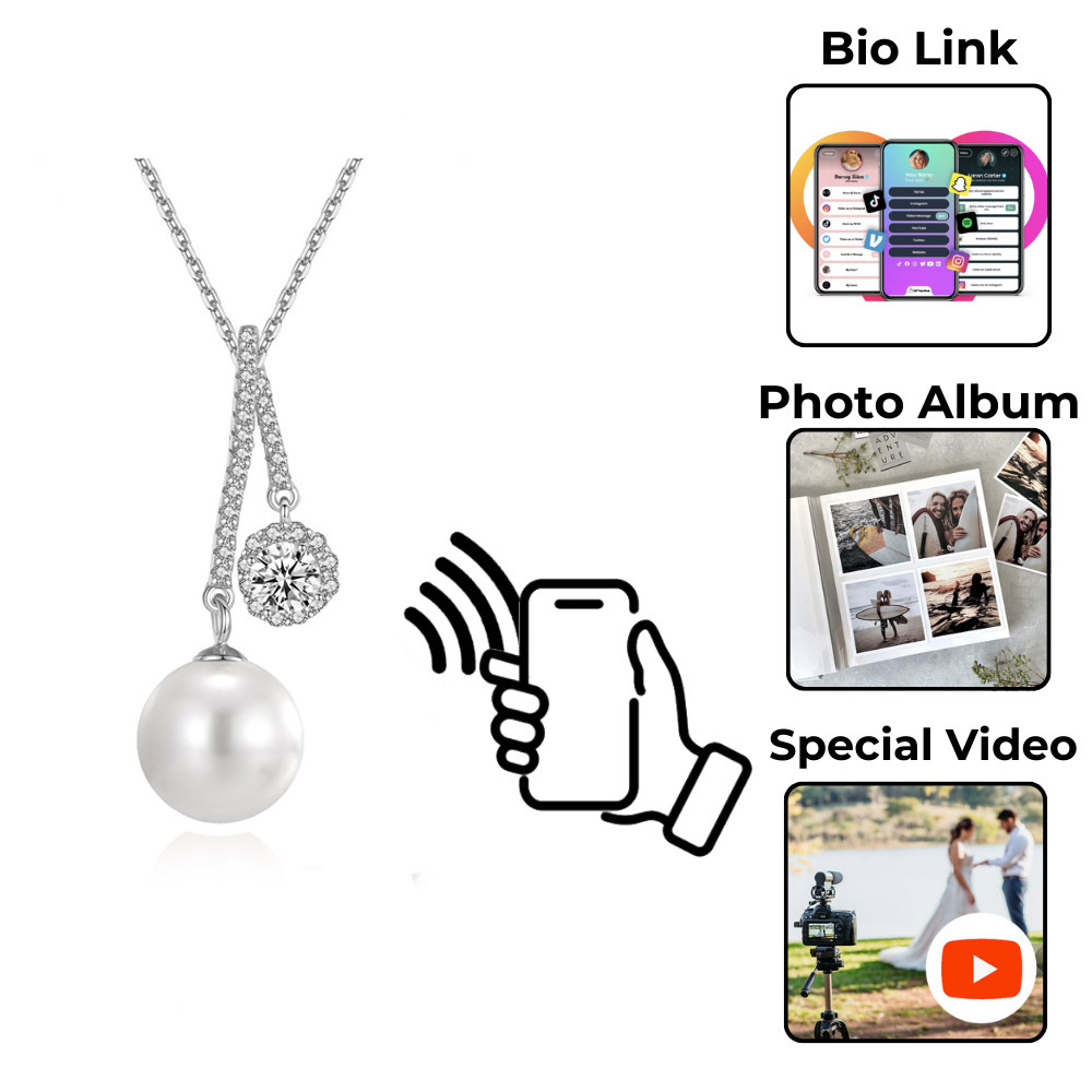 AuraVault NFC Pearl Necklace