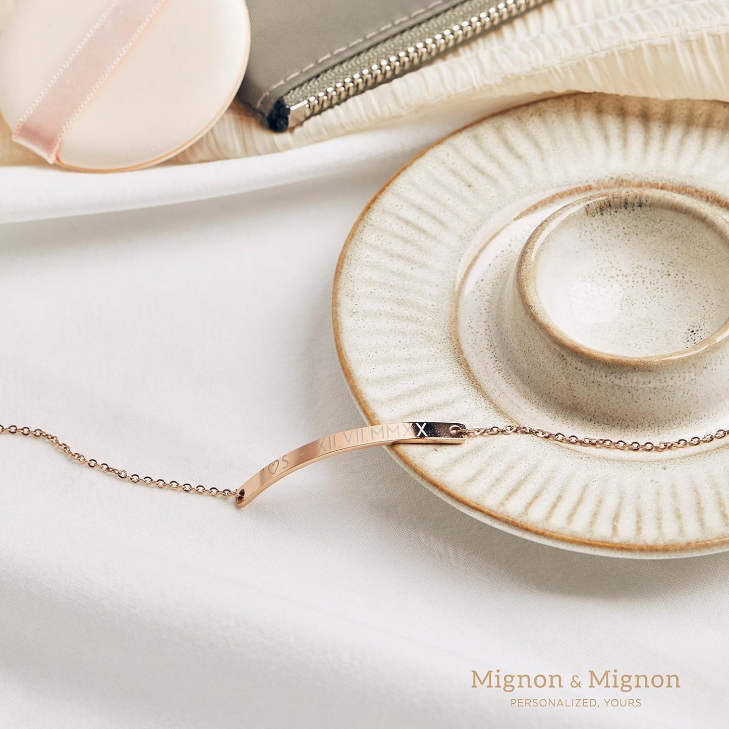 Custom Name Bracelet Coordinate Engraved Bracelet for Women Mother's Day Gifts Id Bracelet Women Gold Bar Jewelry for Teen Girls -12BR