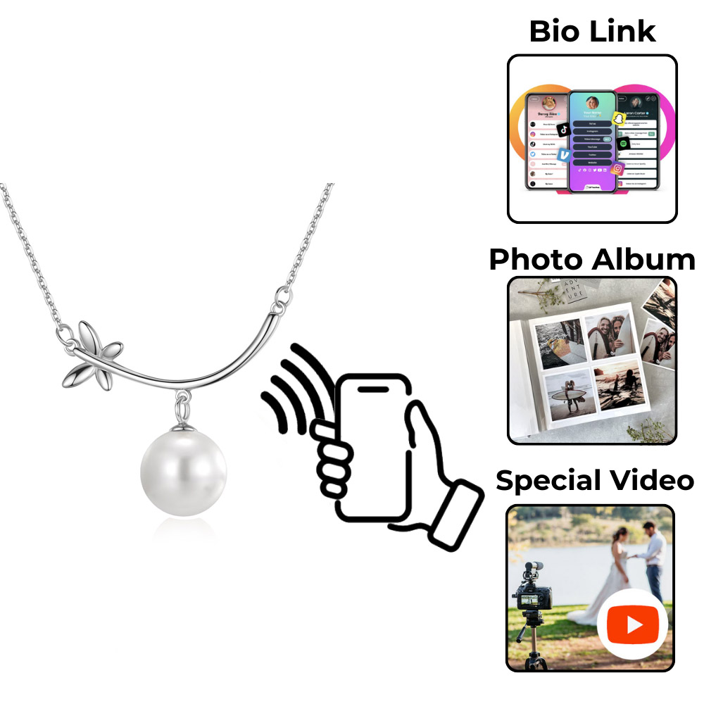 Chic Leaf NFC Pearl Necklace