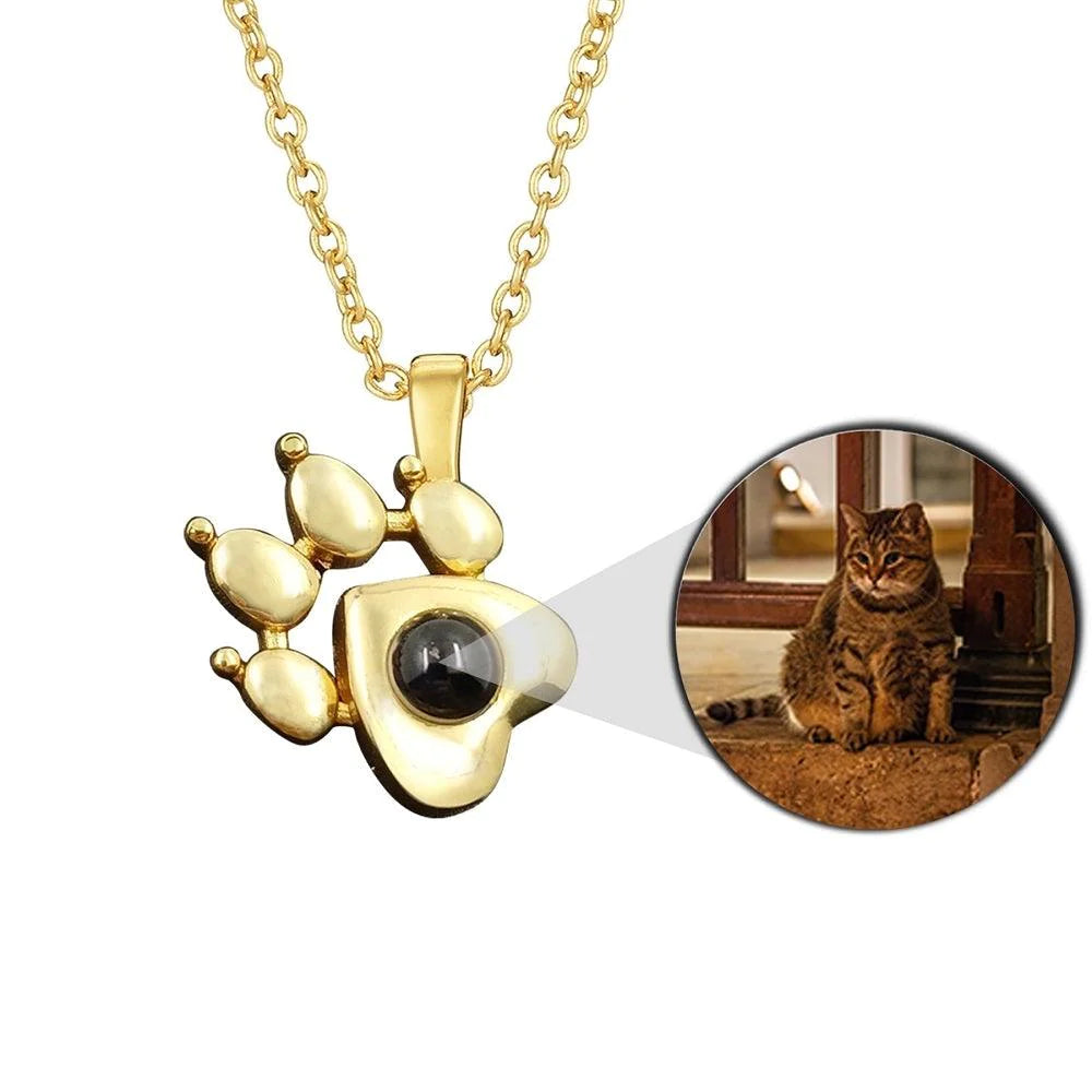 Special Paw 925 Sterling Silver Photo Projection Necklace