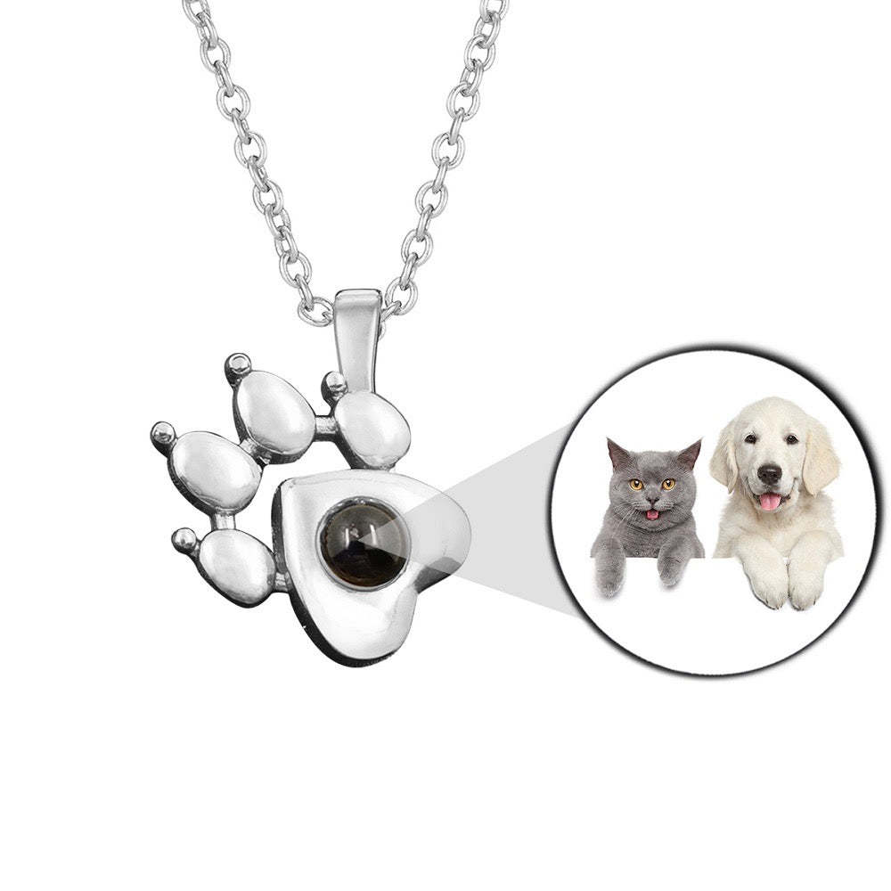 Special Paw 925 Sterling Silver Photo Projection Necklace