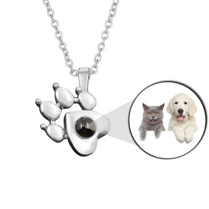 Special Paw 925 Sterling Silver Photo Projection Necklace