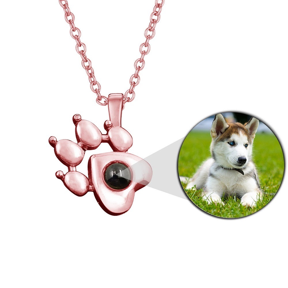 Special Paw 925 Sterling Silver Photo Projection Necklace