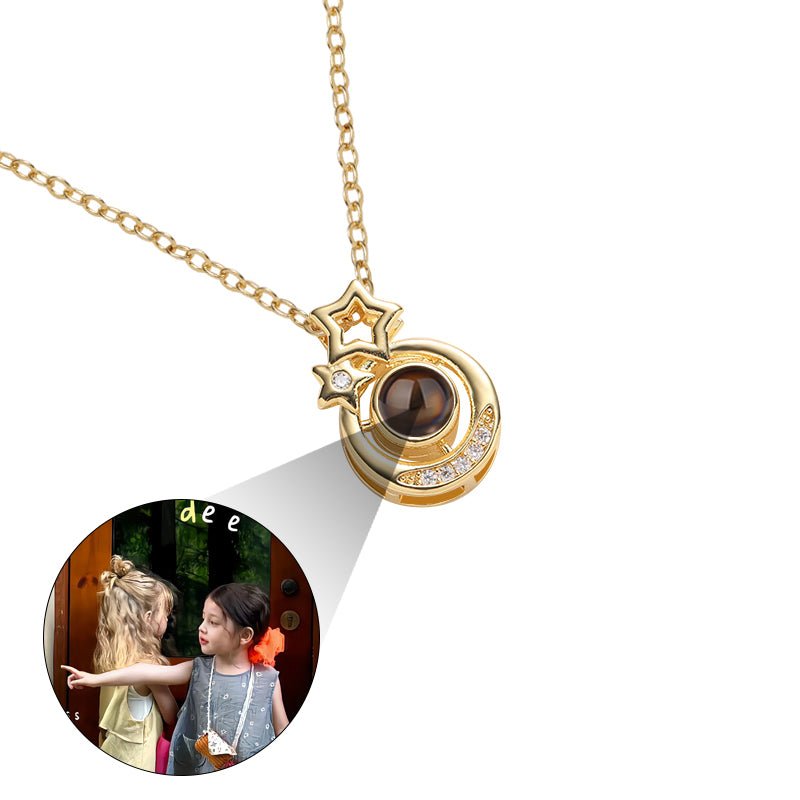 Celestial Harmony 925 Sterling Silver Projection Necklace