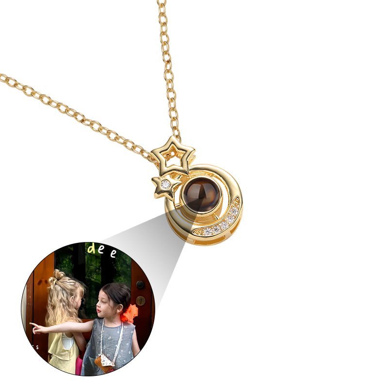 Celestial Harmony 925 Sterling Silver Projection Necklace