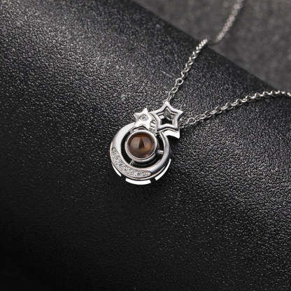 Celestial Harmony 925 Sterling Silver Projection Necklace