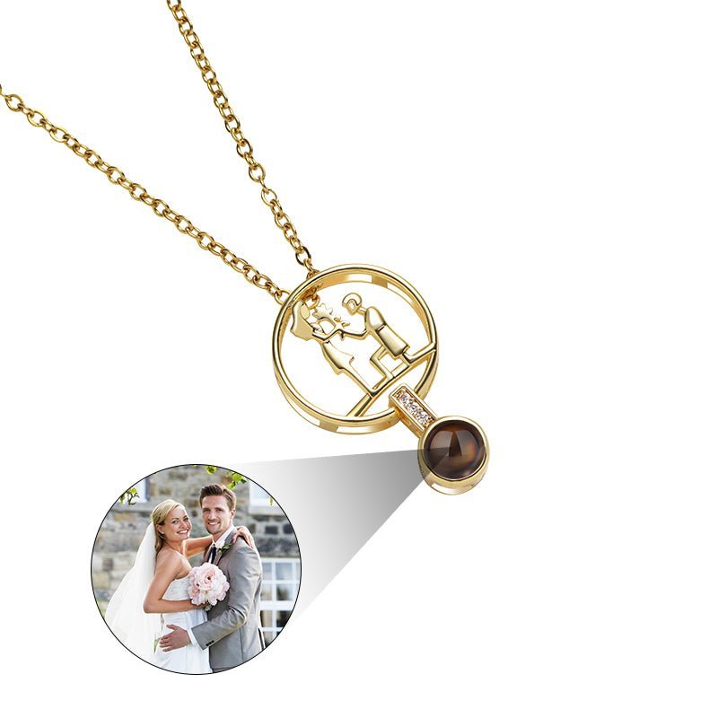 Eternal Affection 925 Sterling Silver Projection Necklace