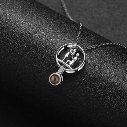 Eternal Affection 925 Sterling Silver Projection Necklace