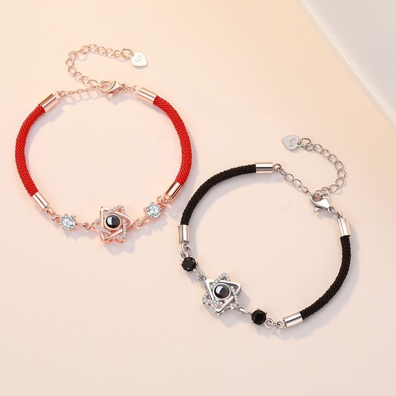 Photo Projection Rope Hexagram Star Bracelet