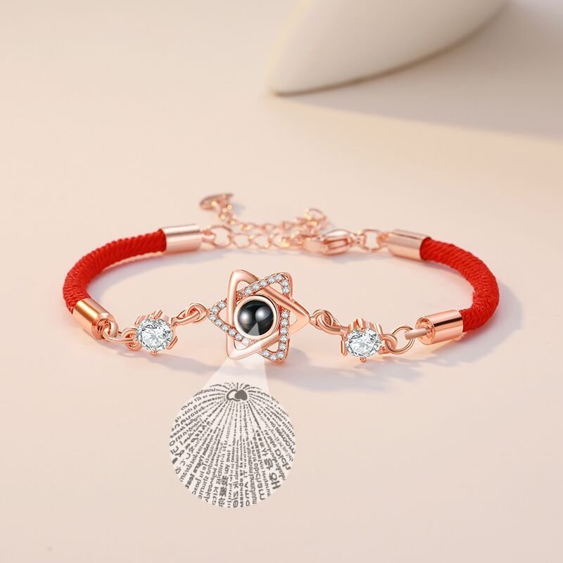 Photo Projection Rope Hexagram Star Bracelet