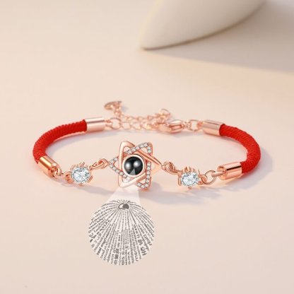 Photo Projection Rope Hexagram Star Bracelet