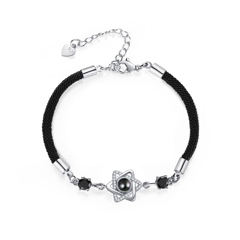 Photo Projection Rope Hexagram Star Bracelet