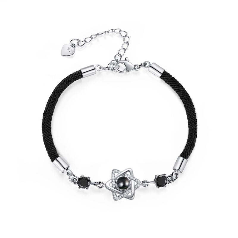 Photo Projection Rope Hexagram Star Bracelet