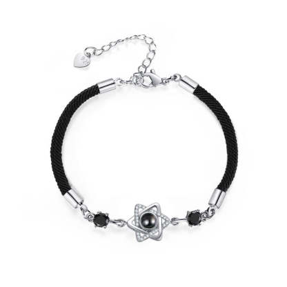 Photo Projection Rope Hexagram Star Bracelet