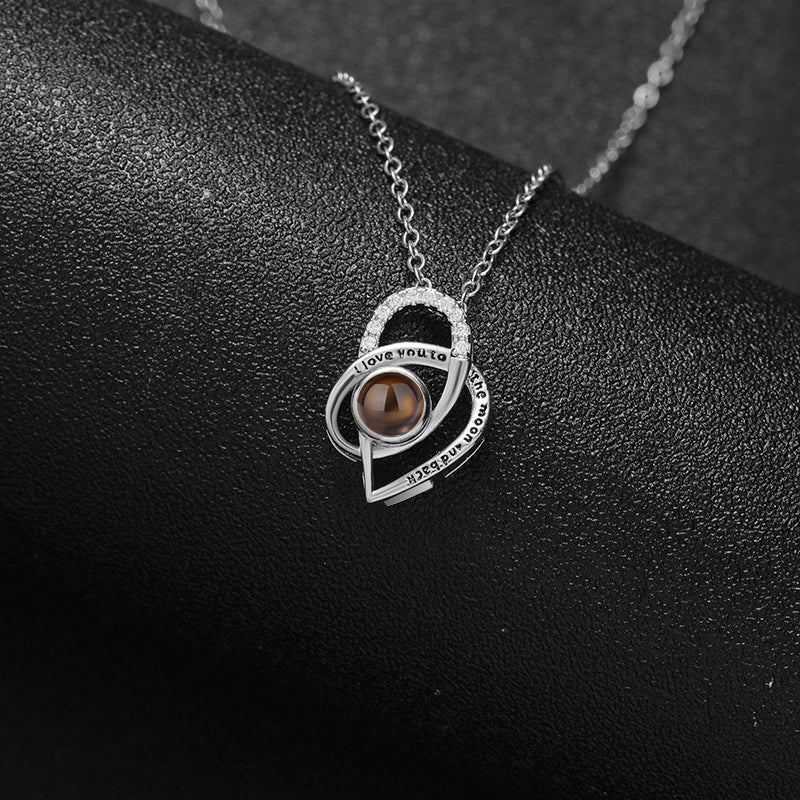 Infinite Love 925 Sterling Silver Projection Necklace