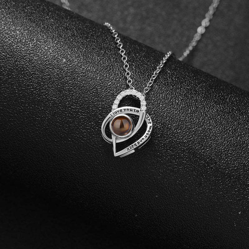 Infinite Love 925 Sterling Silver Projection Necklace