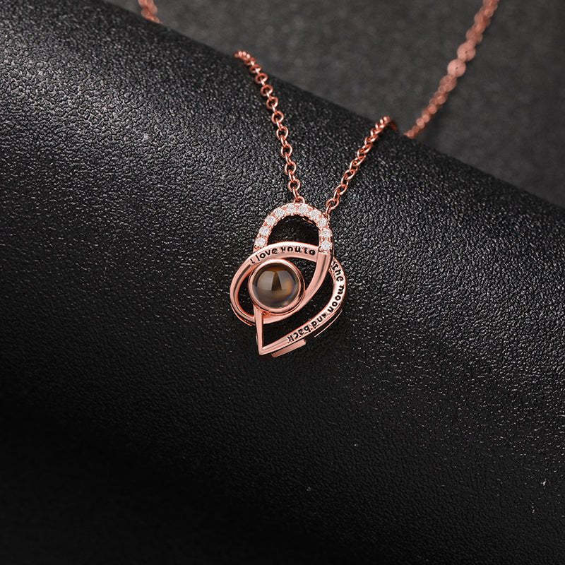 Infinite Love 925 Sterling Silver Projection Necklace