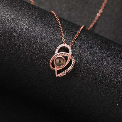 Infinite Love 925 Sterling Silver Projection Necklace